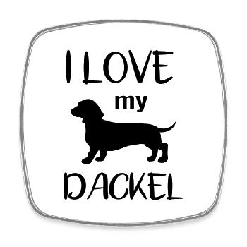 Dackel Hundeliebhaber Hundebesitzer Geschenkidee - Viereckiger Kühlschrankmagnet - Weiß - Vorne