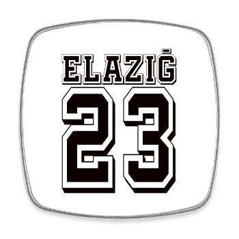 Elazig 23 - Viereckiger Kühlschrankmagnet - Weiß - Vorne