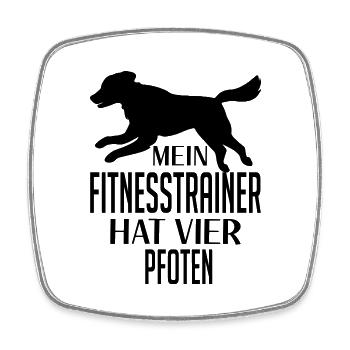 Fitness Hundesport Sport Hundespruch Training Hund - Viereckiger Kühlschrankmagnet - Weiß - Vorne