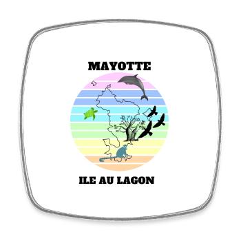 LANDSCAPE OF MAYOTTE - Square fridge magnet - white - Front