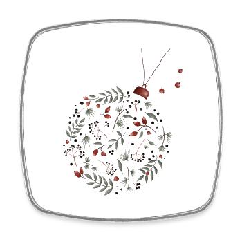Bauble - Square fridge magnet - white - Front