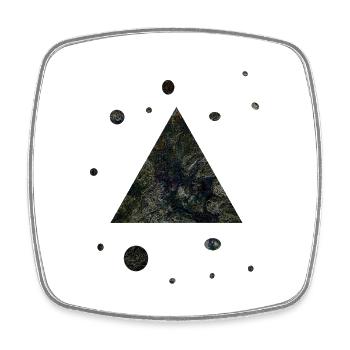 Triangle Univers Planète Peinture Hipster Cadeau - Magnet carré - blanc - Devant