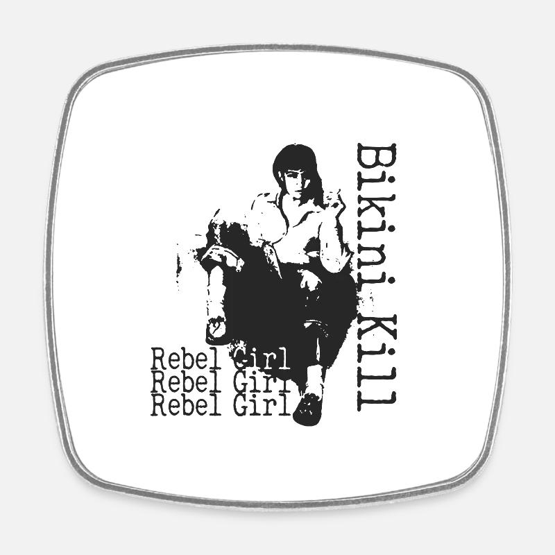 Rebelle de la mode - Magnet carré - blanc