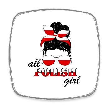 Polish Girl Mädchen Damen Polen Frau - Viereckiger Kühlschrankmagnet - Weiß - Vorne