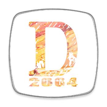 D 2004 Name Geburtsjahr Geschenk - Viereckiger Kühlschrankmagnet - Weiß - Vorne