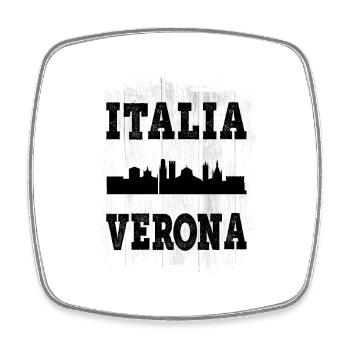Vérone Italie Ville Skyline Maison d’été Amour - Magnet carré - blanc - Devant