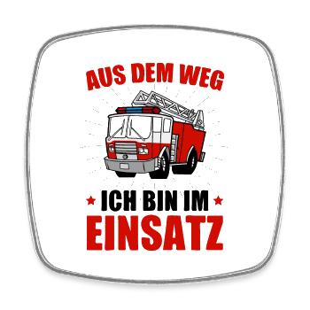 Feuerwehr Kindergartenkind Aus dem Weg - Viereckiger Kühlschrankmagnet - Weiß - Vorne