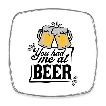 Persuades beer saying - Square fridge magnet - white - Front