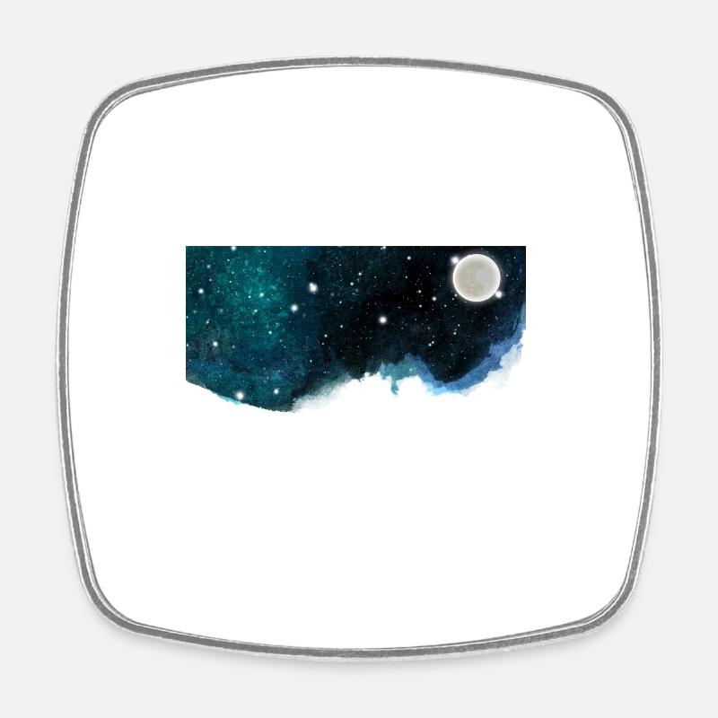 Sky at night - Square fridge magnet - white