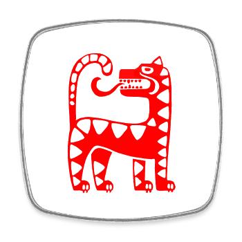 Culture inca, Amérique latine - Magnet carré - blanc - Devant