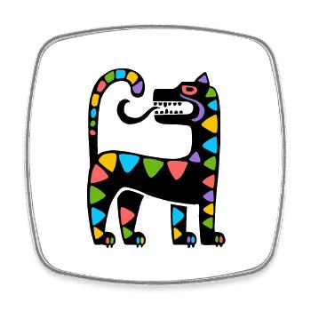 Inca Culture, Latin America - Square fridge magnet - white - Front