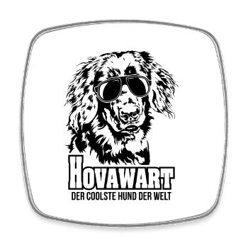 HOVAWART coolster Hund Hundespruch Hunde - Viereckiger Kühlschrankmagnet - Weiß - Vorne