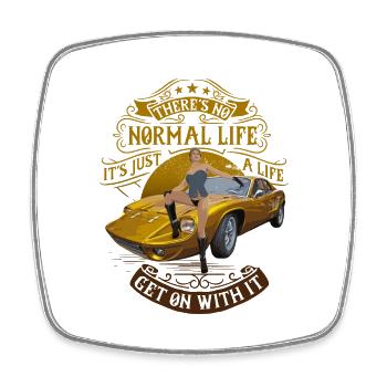 normal life - Square fridge magnet - white - Front