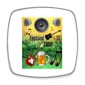 Festival Time - Viereckiger Kühlschrankmagnet - Weiß - Vorne