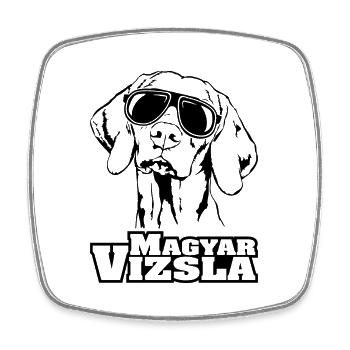 MAGYAR VIZSLA cool Sonnenbrille Hunde Hund - Viereckiger Kühlschrankmagnet - Weiß - Vorne