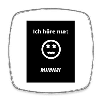 Ich höre nur - Viereckiger Kühlschrankmagnet - Weiß - Vorne
