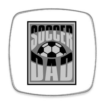 Hobby Sport Soccer Dad - Viereckiger Kühlschrankmagnet - Weiß - Vorne