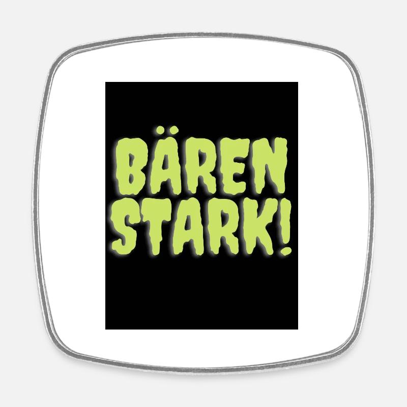 Bären stark - Viereckiger Kühlschrankmagnet - Weiß
