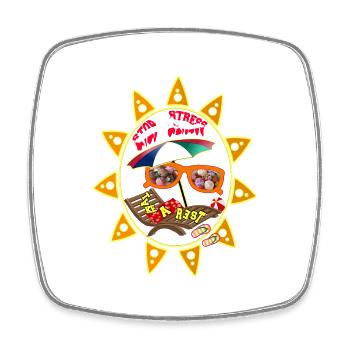 Stop stress, take a rest - Magnet carré - blanc - Devant