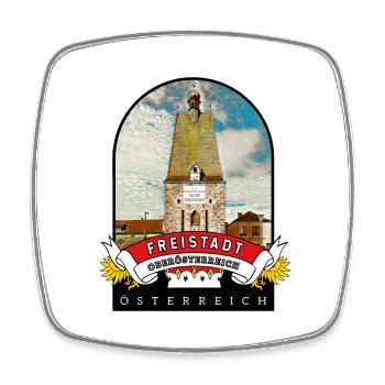 Oberösterreich Freistadt Österreich Souvenir - Viereckiger Kühlschrankmagnet - Weiß - Vorne