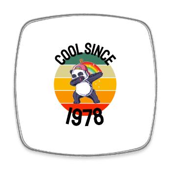 Cool Seit 1978 Retro Dabbing Panda 44. Geburtstag - Viereckiger Kühlschrankmagnet - Weiß - Vorne