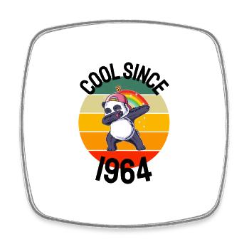 Cool depuis 1964 Retro Dabbing Panda 58ème anniversaire - Magnet carré - blanc - Devant