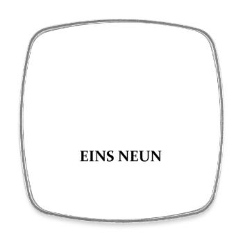 Fußball Soccer - Viereckiger Kühlschrankmagnet - Weiß - Vorne