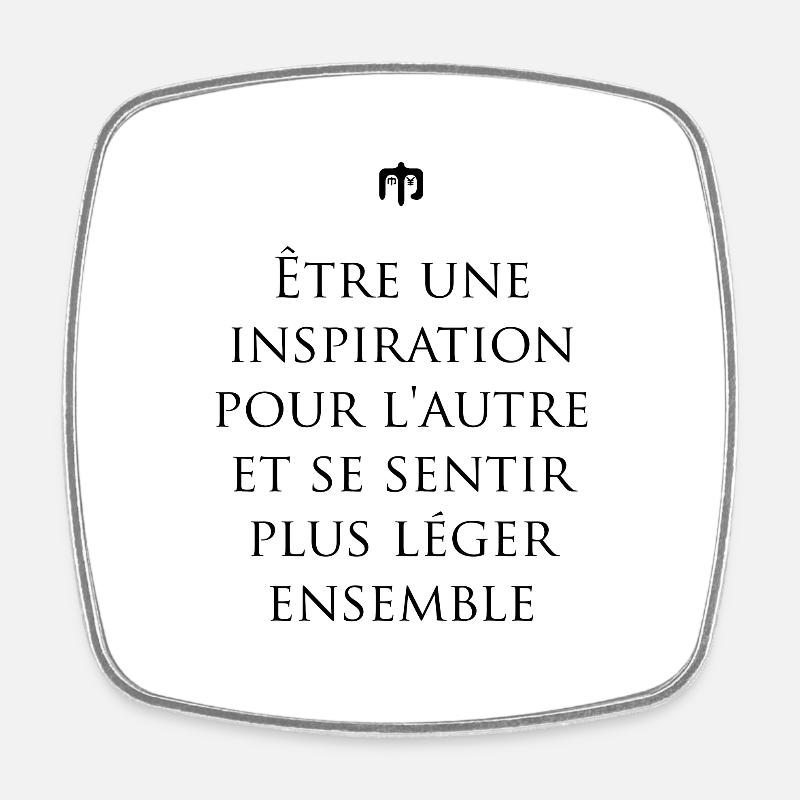 leger - Magnet carré - blanc