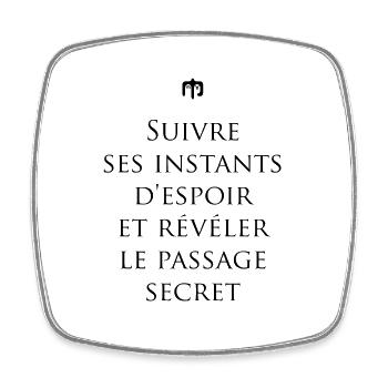 passage - Magnet carré - blanc - Devant