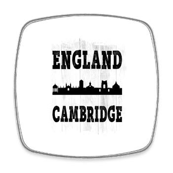 Cambridge England UK City Skyline Home Love - Square fridge magnet - white - Front