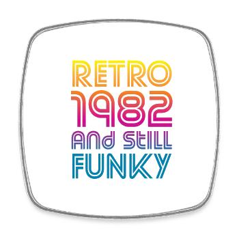 1982 Retro Geburtstag - Viereckiger Kühlschrankmagnet - Weiß - Vorne