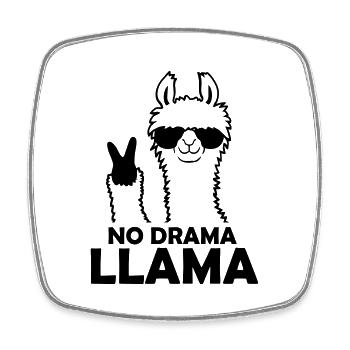 Cool No Drama Llama - Square fridge magnet - white - Front