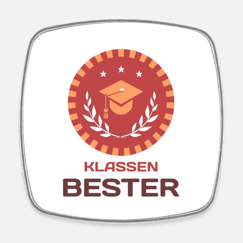 Klassenbester - Viereckiger Kühlschrankmagnet - Weiß