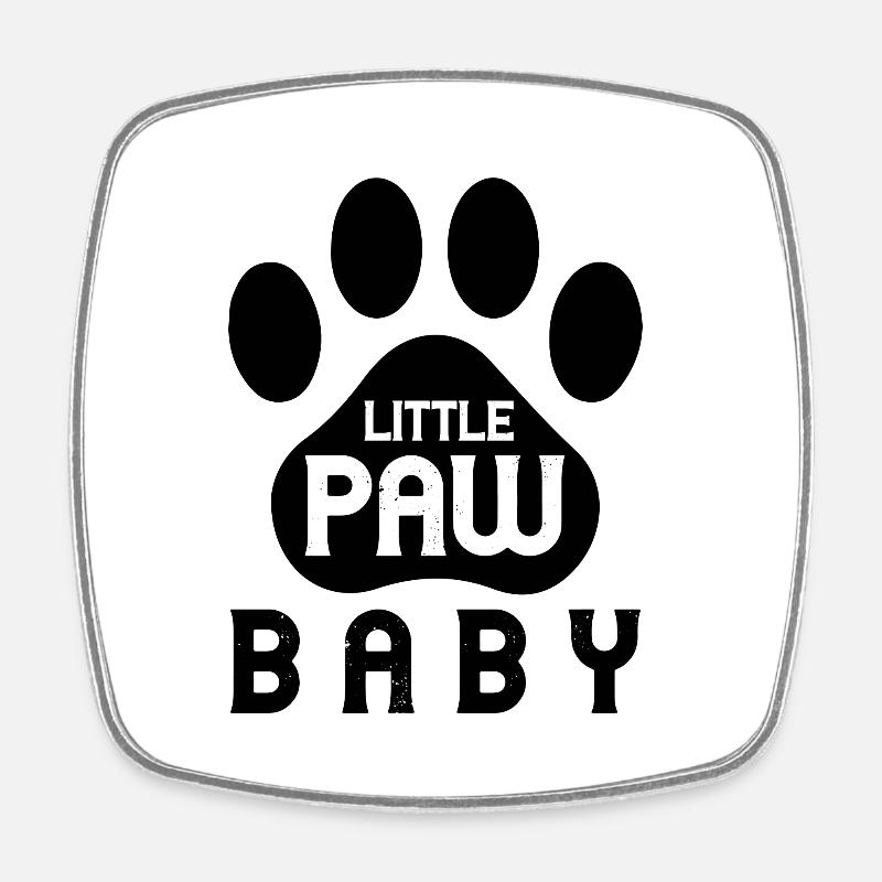 petite patte bébé - Magnet carré - blanc