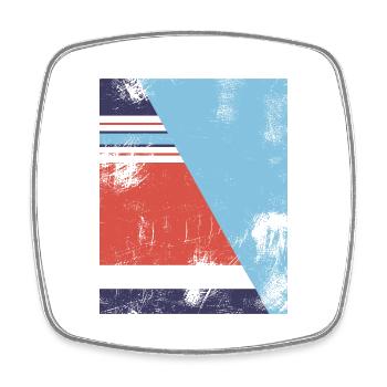 England 1990 - Square fridge magnet - white - Front