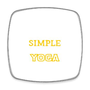 je suis une fille simple j'aime le yoga et l'apéro - Magnet carré - blanc - Devant