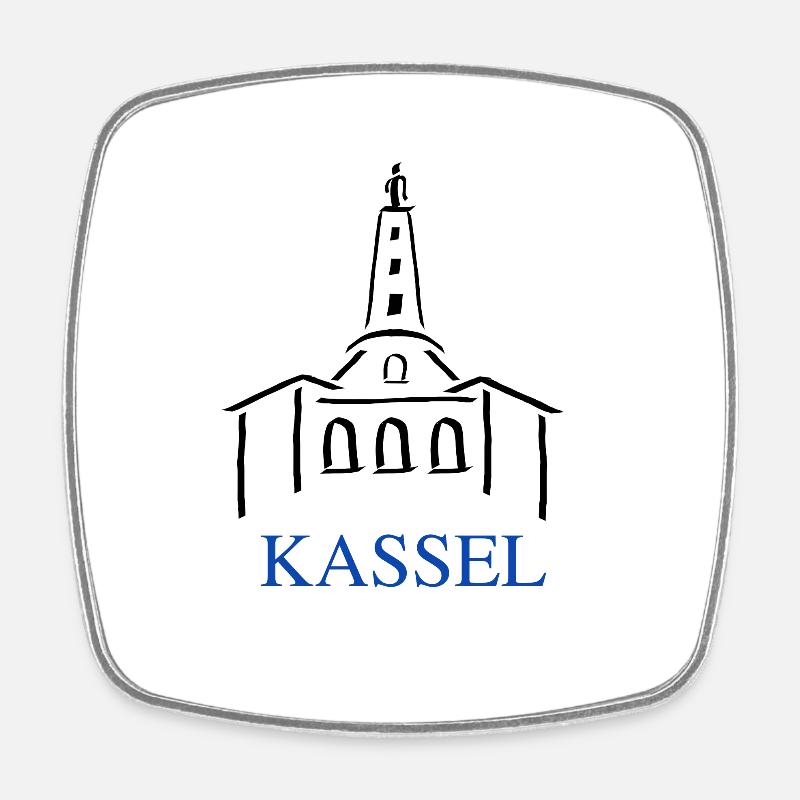 HERCULES Kassel - Square fridge magnet - white