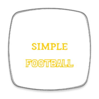je suis une fille simple j'aime le foot et l'apéro - Magnet carré - blanc - Devant