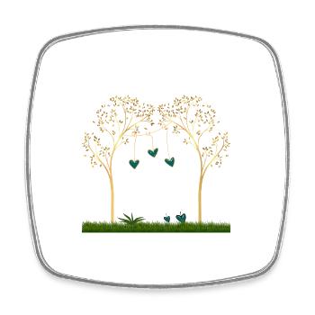 Baum der Liebe - Viereckiger Kühlschrankmagnet - Weiß - Vorne