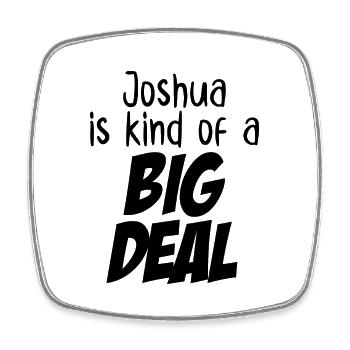 Joshua ist eine große Sache - Viereckiger Kühlschrankmagnet - Weiß - Vorne