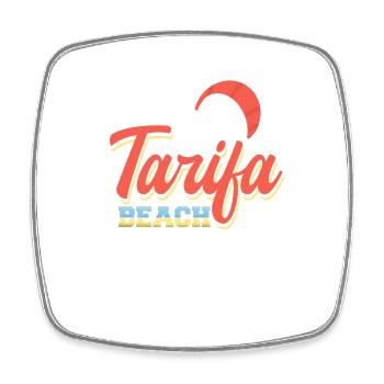 Tarifa Beach Spain Kite-Surfing Paradise - Square fridge magnet - white - Front