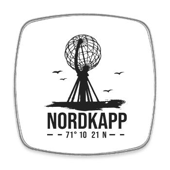 Nordkap Nordkap Norwegen Nordkap - Viereckiger Kühlschrankmagnet - Weiß - Vorne