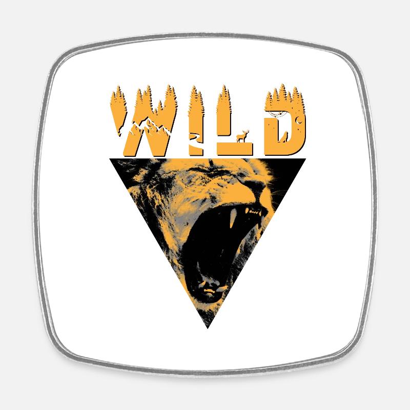#BeWild - Magnet carré - blanc