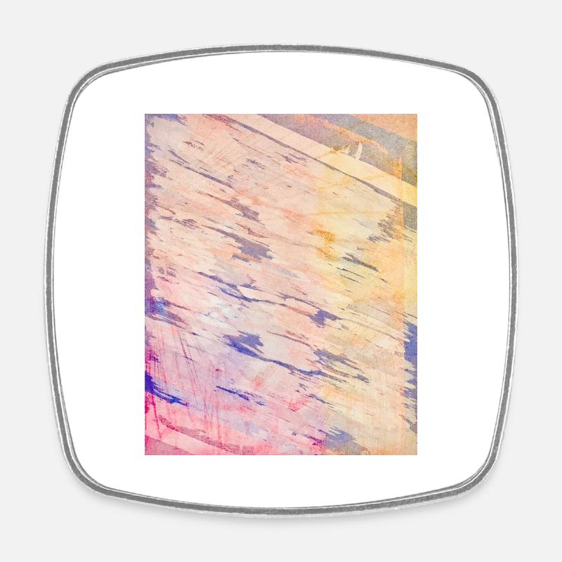 Abstract Art - Square fridge magnet - white