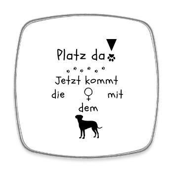 Hunde Mama - Viereckiger Kühlschrankmagnet - Weiß - Vorne