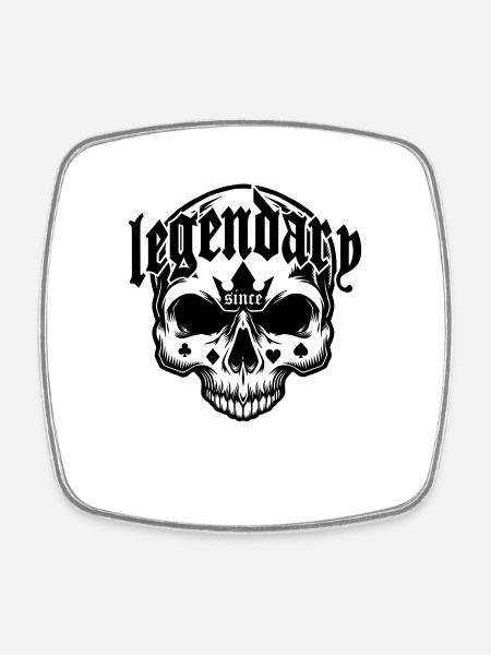 Légendaire depuis 1999 - Skull | Les couleurs peuvent être modifiées - Magnet carré - blanc