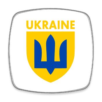 Ukraine - Viereckiger Kühlschrankmagnet - Weiß - Vorne