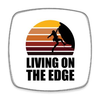 Mountain Climber Nature Adventure - Square fridge magnet - white - Front