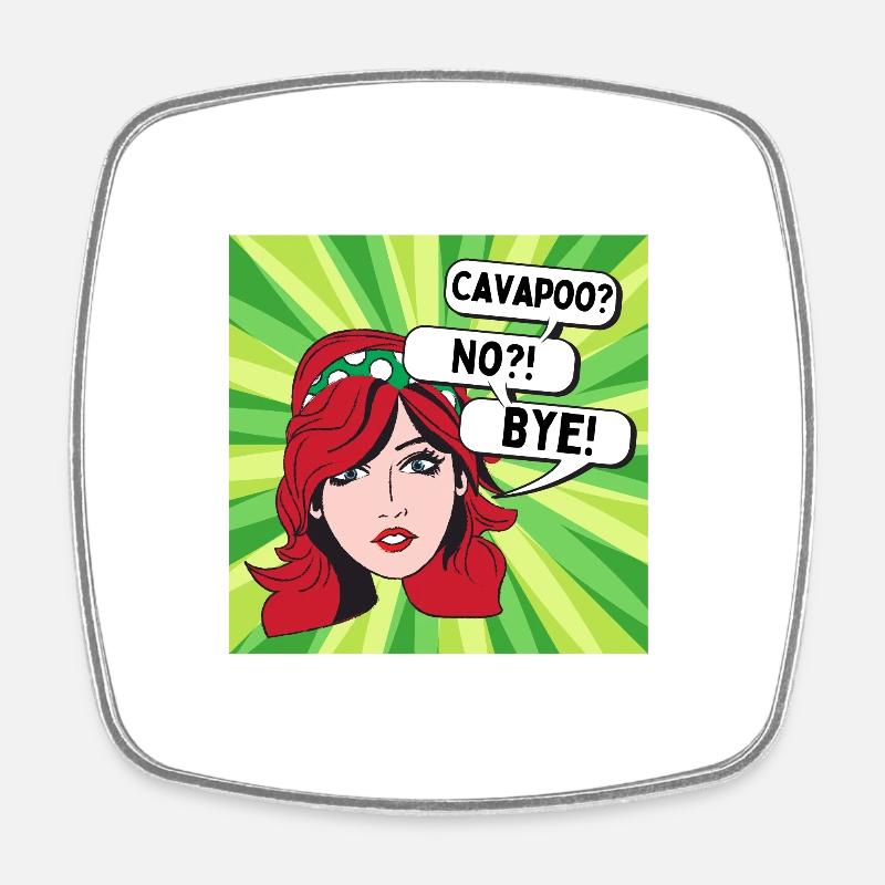 Cavapoo? No? Comic - Square fridge magnet - white