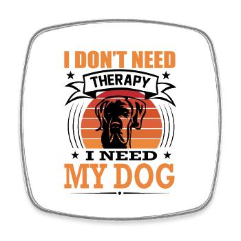 Deutsche Dogge Mein Hund Retro Vintage Hunderasse - Viereckiger Kühlschrankmagnet - Weiß - Vorne